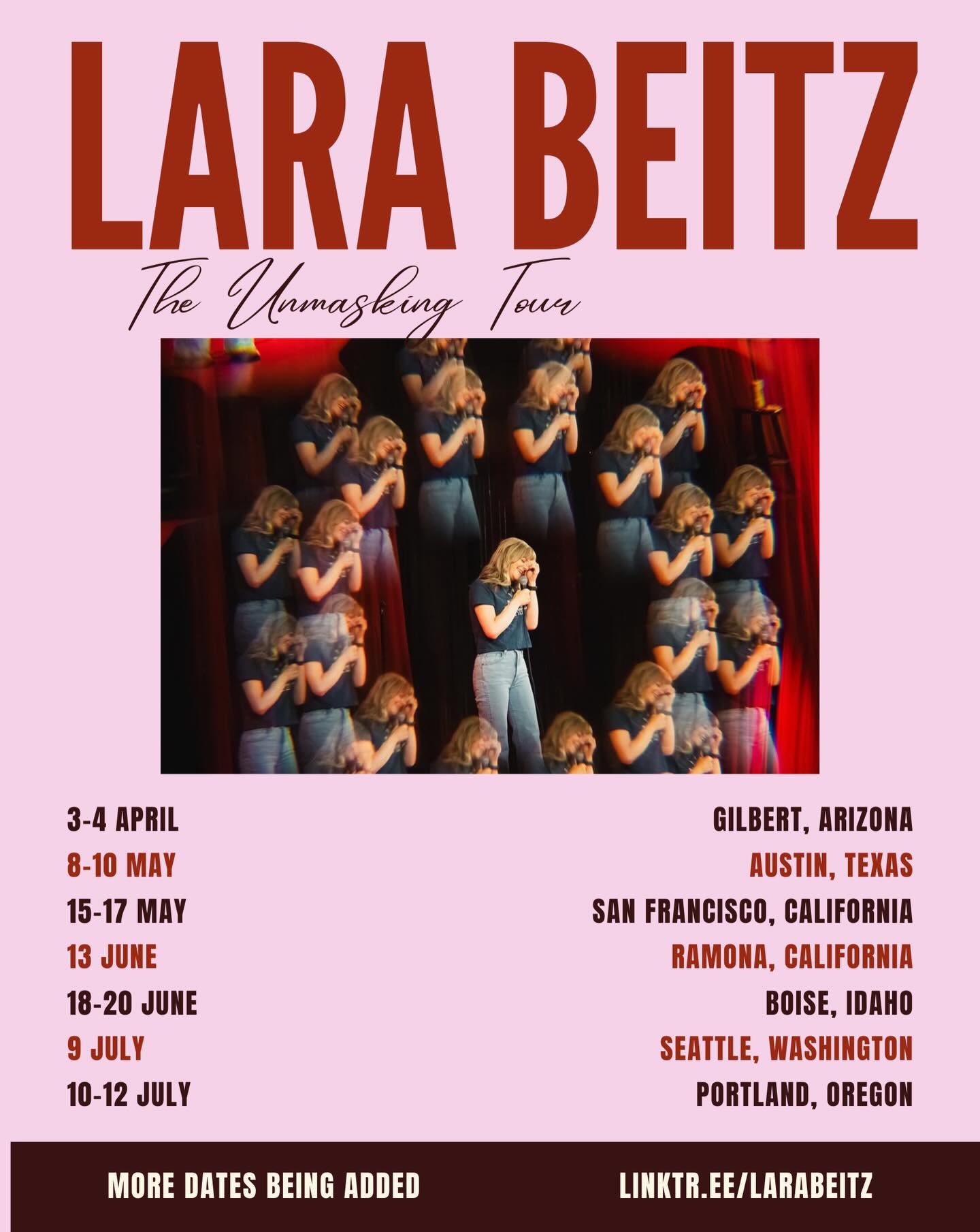 Lara Beitz The Unmasking Tour Poster 2026